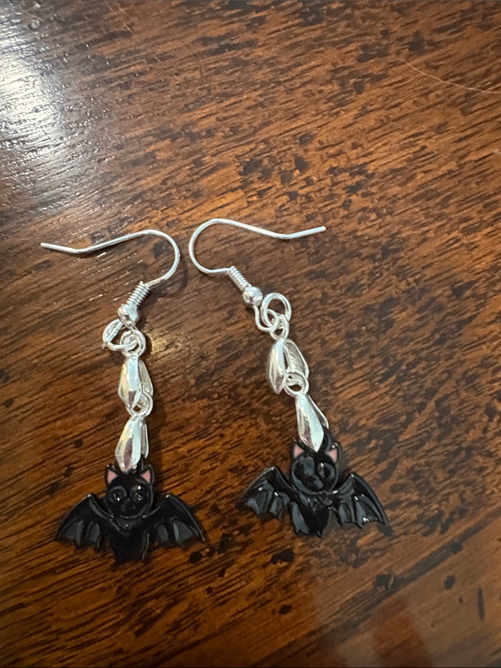 Black Bat Dangle Earrings - Women's Jewelry -NWOT